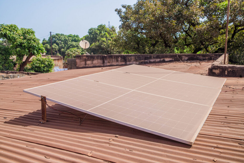 Solar panel installed on the home of Tinta Setou – Salia Konate for NIRAS.