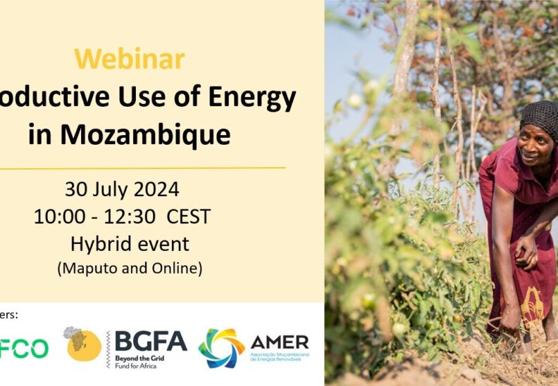 Webinar: Productive Use of Energy in Mozambique