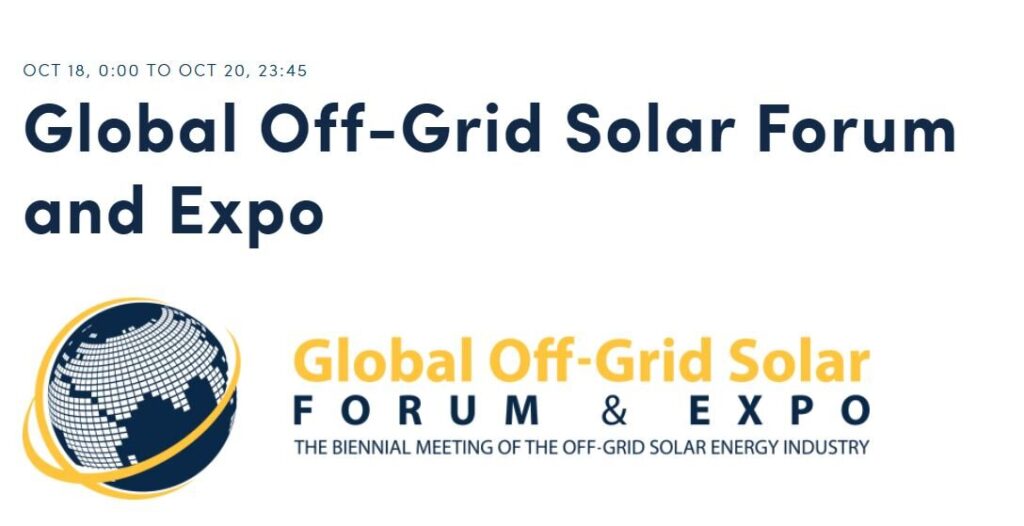 Global Off-Grid Solar Forum and Expo
