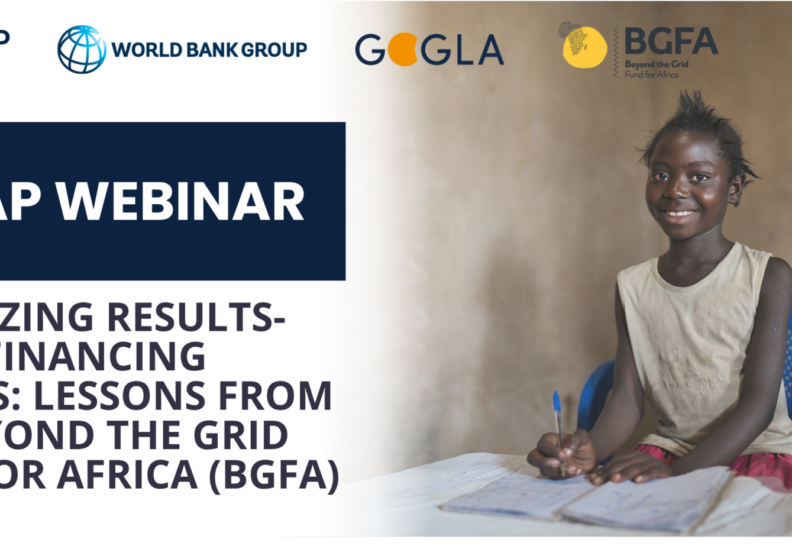 Webinar on 30 September: Maximising Results-Based Financing Results: Lessons from BGFA programme